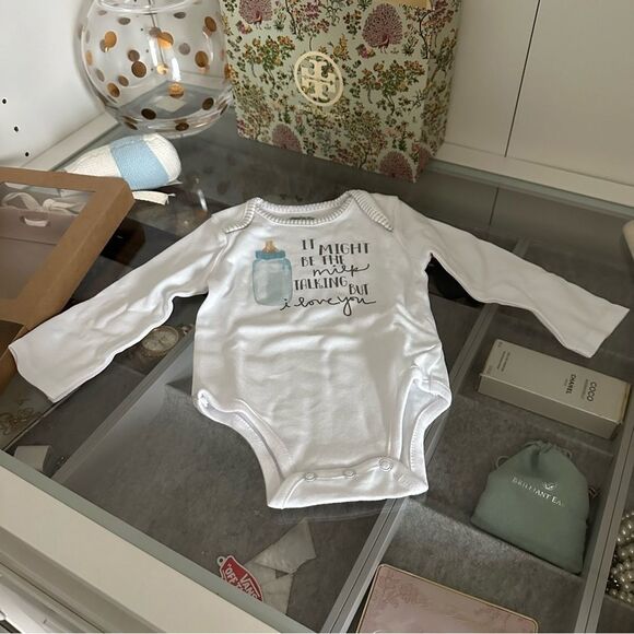 Mudpie 0-6 mos “Milk” Crawler - 2 Piece Set with Crochet Milk Bottle Rattle - Picture 7 of 7